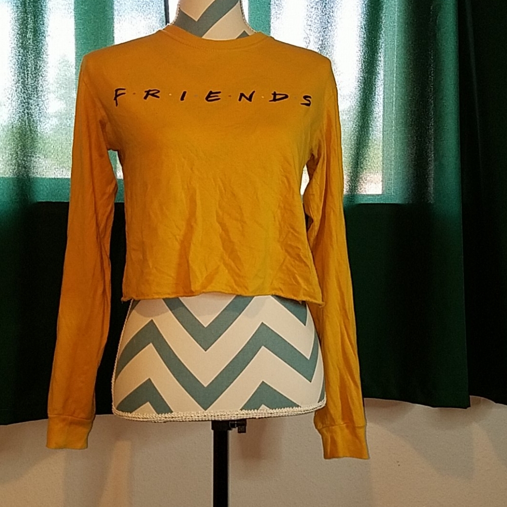 🍊3 for $20🍊 FRIENDS Yellow Crop Top Tee